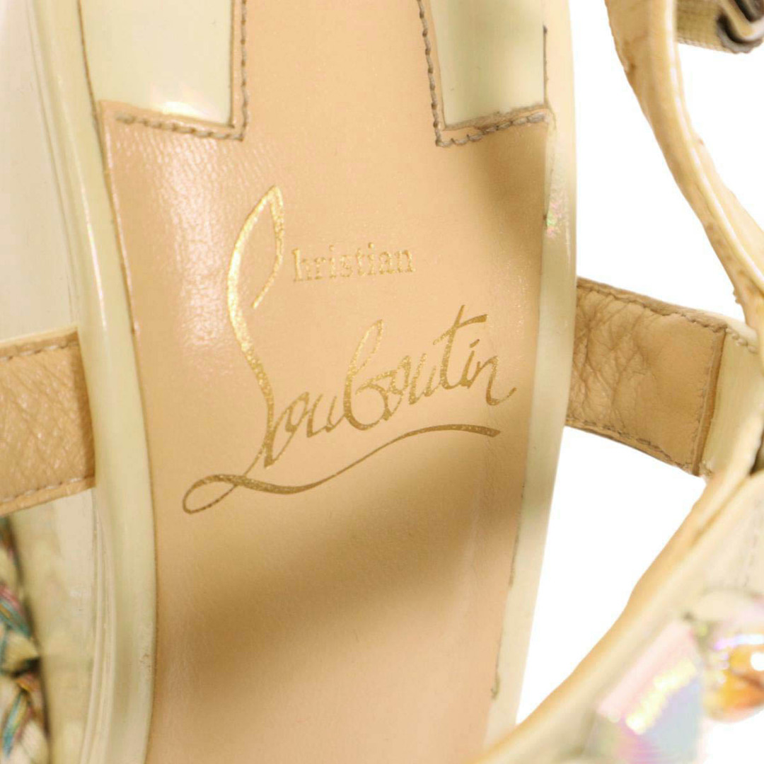 Christian Louboutin(クリスチャンルブタン)のクリスチャンルブタン CATACONICO カタコニコ ウェッジソール サンダル レディース イエロー Christian Louboutin 【中古】 【アパレル・小物】 レディースの靴/シューズ(サンダル)の商品写真