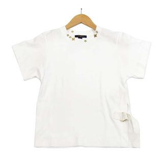 ルイヴィトン(LOUIS VUITTON)のルイヴィトン サイドストラップ Tシャツ モノグラム 1A4PF6 レディース ホワイト LOUIS VUITTON 【中古】 【アパレル・小物】(Tシャツ(半袖/袖なし))