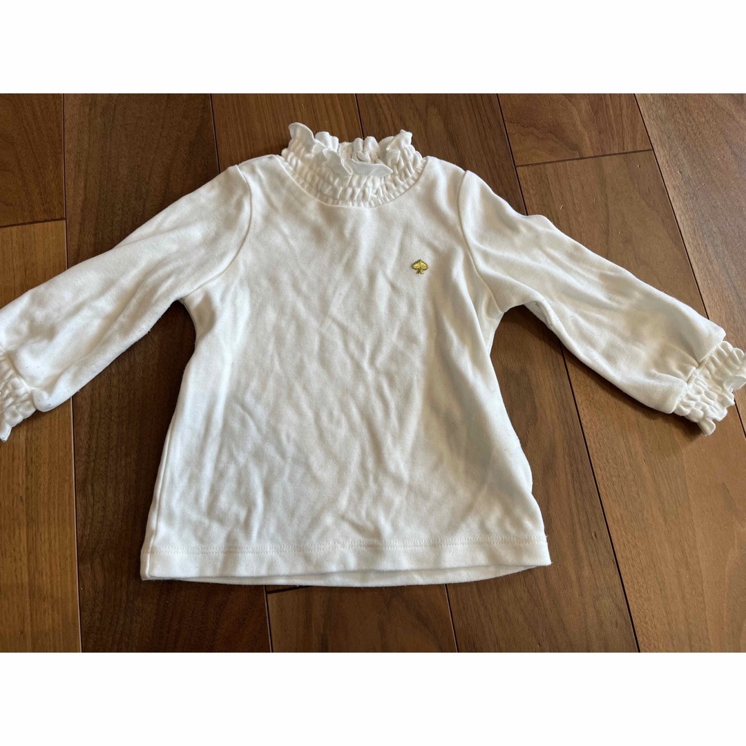 kate spade new york(ケイトスペードニューヨーク)のkate spade白長袖80サイズ キッズ/ベビー/マタニティのベビー服(~85cm)(シャツ/カットソー)の商品写真