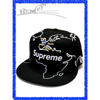 シュプリーム(Supreme)のメンズ キャップ ブラック Supreme シュプリーム New Era ニューエラ Worldwide Box Logo New Era FW23H21 7 1/4 7 3/8 7 1/2 シュプリームニューエラコラボワールドワイドボックスロゴキャップ se1135r(キャップ)