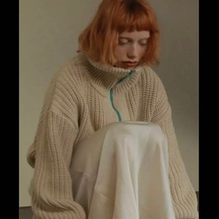 アマイル(AMAIL)のAMAIL Bon sandwich knit アイボリー(ニット/セーター)