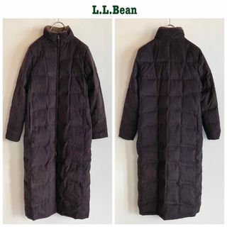 エルエルビーン(L.L.Bean)のエルエルビーン ピーチスキン グースダウン ロング コート XS ブラウン(ダウンコート)