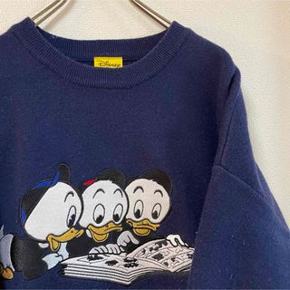 ディズニー(Disney)の90s Disney【ディズニー】ヒューイデューイルーイ！肉厚ニット！ビンテージ(ニット/セーター)