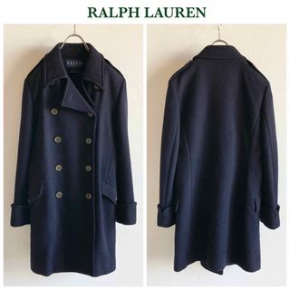 ラルフローレン(Ralph Lauren)のビンテージ ラルフローレン ウール メルトン ロング Pコート 11 ネイビー(ロングコート)