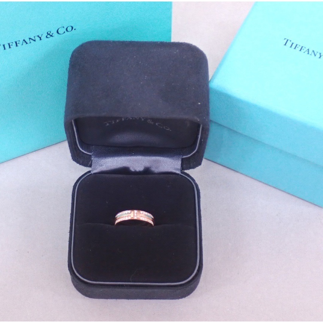 Tiffany & Co.(ティファニー)の現行品 ティファニー Tトゥー ナロー パヴェダイヤモンドリング 5号 レディースのアクセサリー(リング(指輪))の商品写真