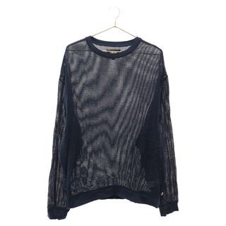 ステューシー(STUSSY)のSTUSSY ステューシー 22SS Ctoon Mesh LS CREW ライトウェイト ロングスリーブメッシュクルーネックカットソー ネイビー 1140295(Tシャツ/カットソー(七分/長袖))