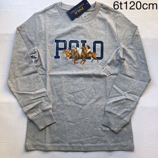 ラルフローレン(Ralph Lauren)の6t120cm グレー　長袖　POLO ロゴ　ポニー　ラルフローレン(Tシャツ/カットソー)