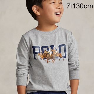 ラルフローレン(Ralph Lauren)の7t130cm グレー　長袖　POLO ロゴ　ポニー　ラルフローレン(Tシャツ/カットソー)