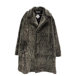 シュプリーム(Supreme)のSUPREME シュプリーム 23SS Croc Faux Fur Overcoat フェイクファーオーバーコート グレー(フライトジャケット)