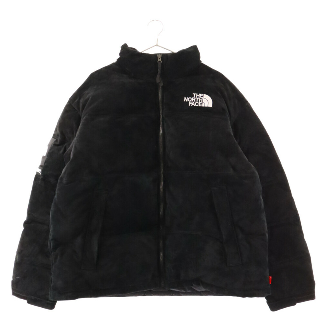 Supreme(シュプリーム)のSUPREME シュプリーム 23AW×THE NORTH FACE Suede Nuptse Jacket ノースフェイス スウェード ヌプシ ダウン ジャケット NF0A875NO9Y-L ブラック メンズのジャケット/アウター(ダウンジャケット)の商品写真