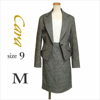 ディノス(dinos)の［Cara］グレー系ラメツイードスーツ ジャケット スカート フォーマル 9(スーツ)