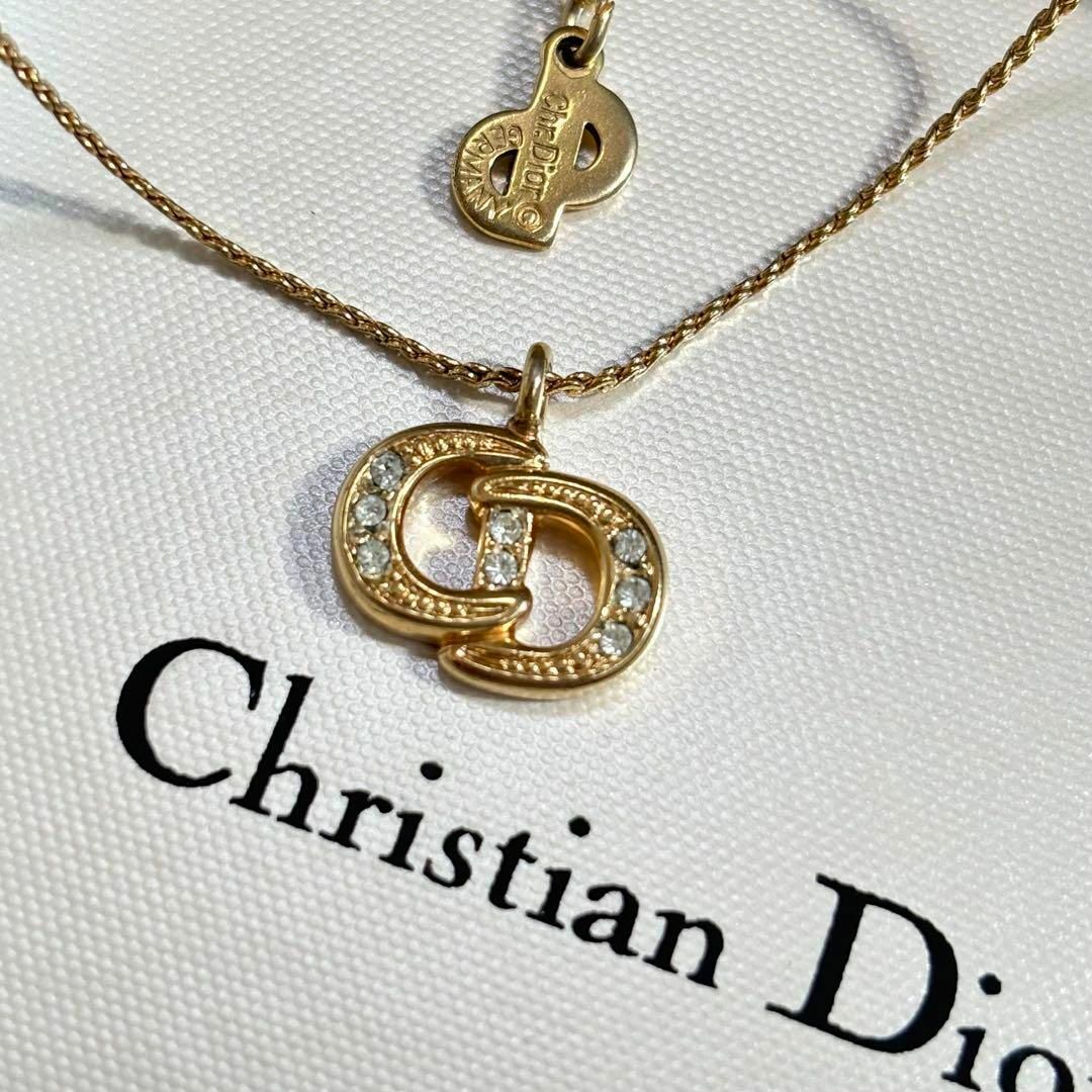 レディース美品 Dior ネックレス CD ロゴ 希少 刻印あり 金