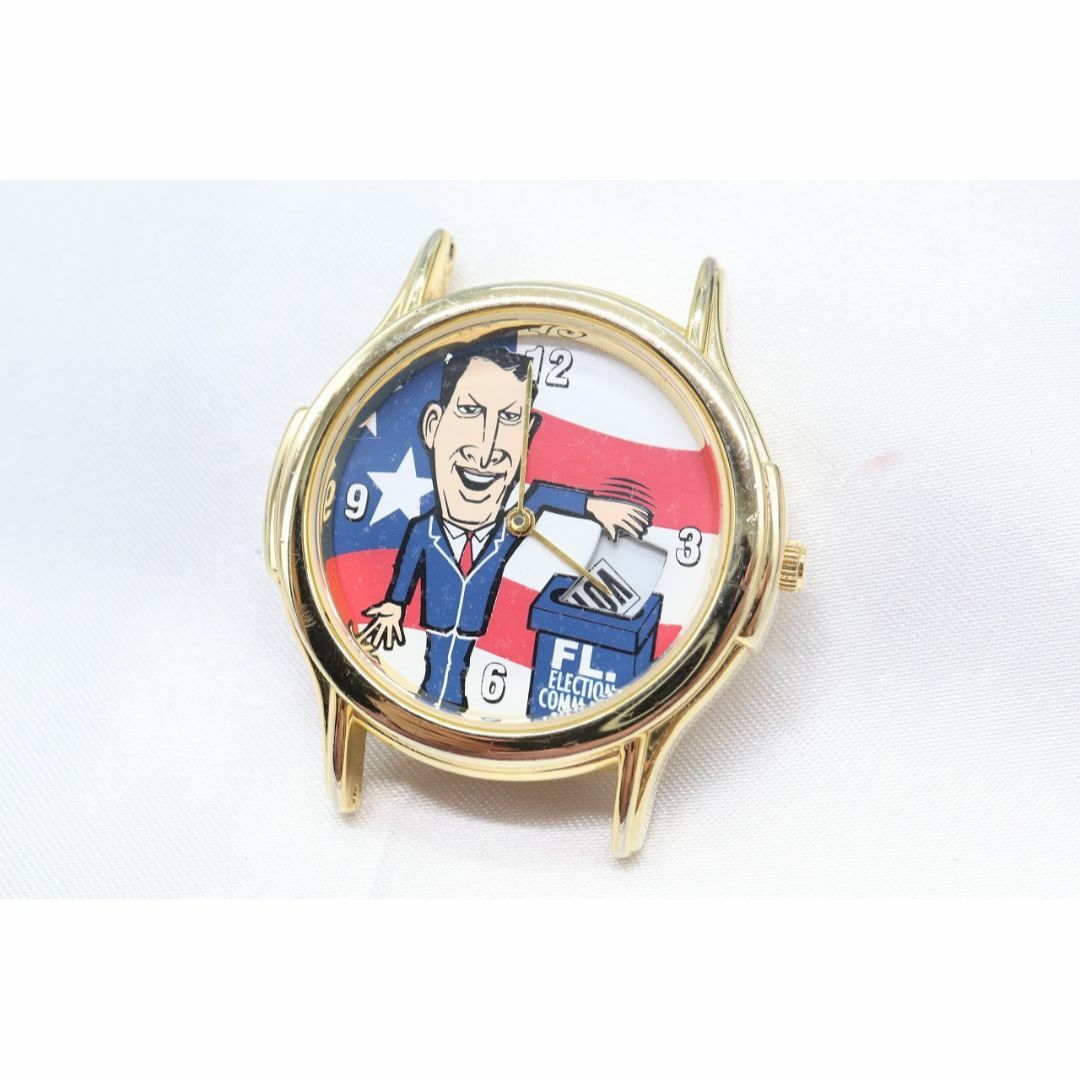 W114-35】レア 希少品 電池交換済 アル・ゴア 選挙 腕時計 フェイスのみ メンズの時計(腕時計(アナログ))の商品写真