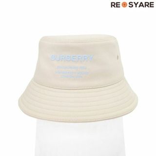 バーバリー(BURBERRY)の極美品 BURBERRY バーバリー 8056855 ロゴ エンブロイダリー バケット ハット 帽子 キャップ 46100(ハット)