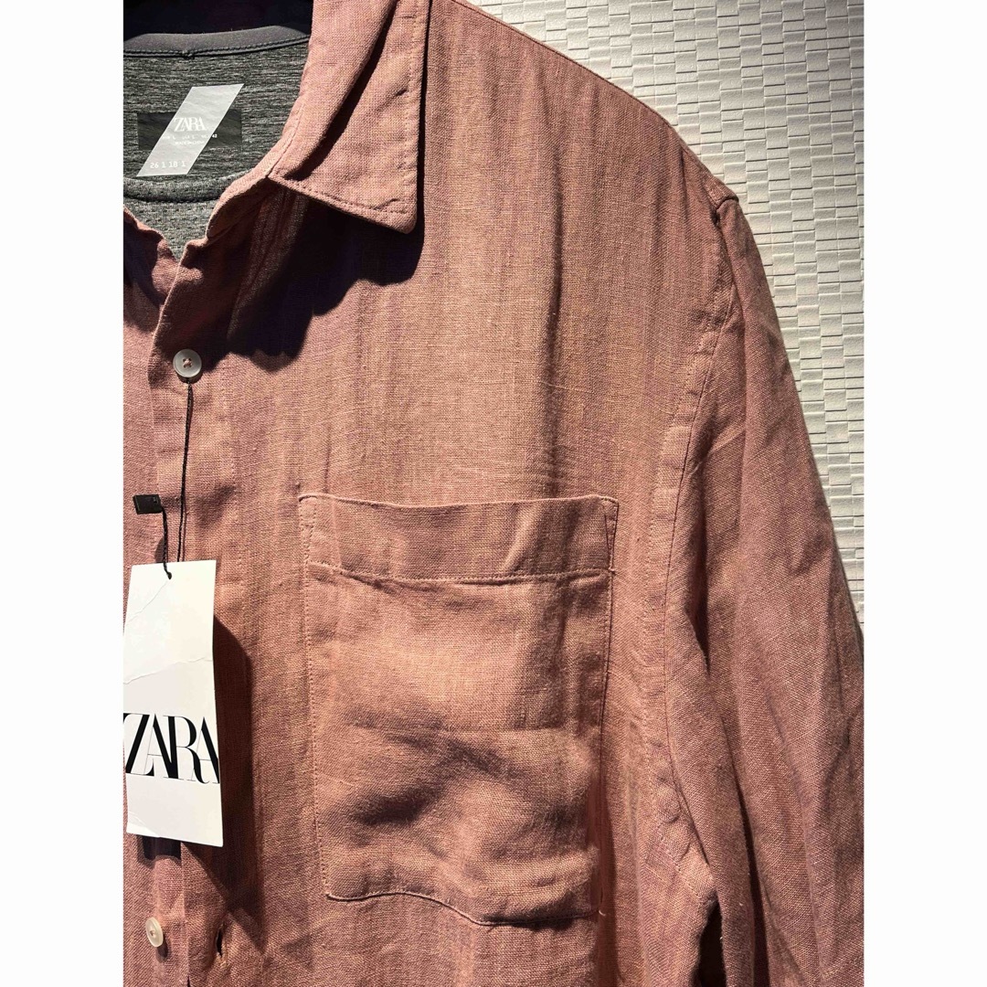 ZARA(ザラ)の◇ZARA◇ザラ◇半袖◇メンズ◇リネンシャツ◇US◇Ｌサイズ◇未使用タグ付き◇ メンズのトップス(シャツ)の商品写真