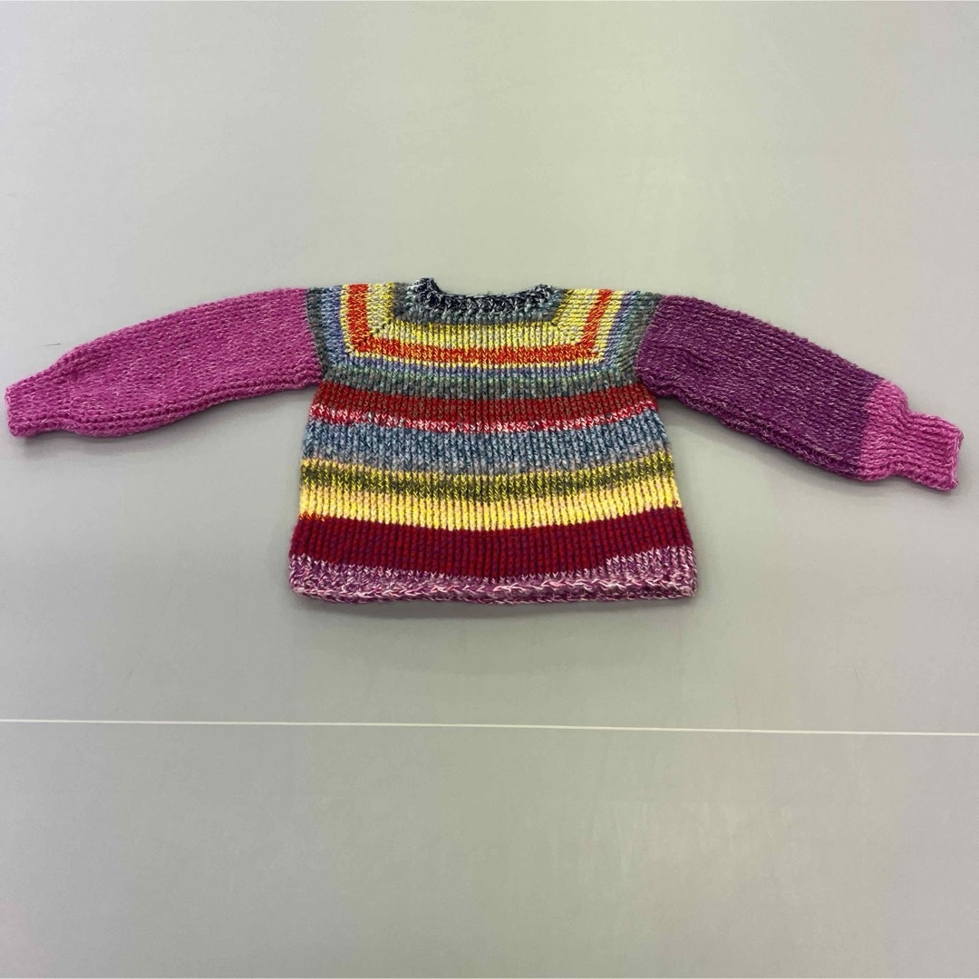 手編みのセーター　カラフル レディースのトップス(ニット/セーター)の商品写真