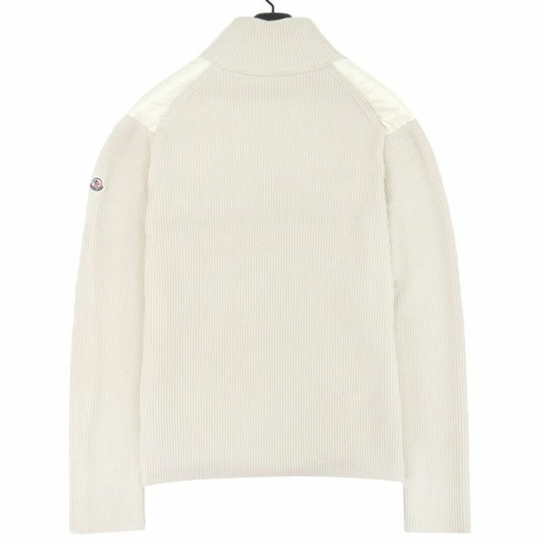 MONCLER(モンクレール)の美品 モンクレール MAGLIONE TRICOT CARDIGAN ロゴワッペン トリコロール 異素材MIX ジップアップ ダウン ジャケット ブルゾン 46203 メンズのジャケット/アウター(ダウンジャケット)の商品写真