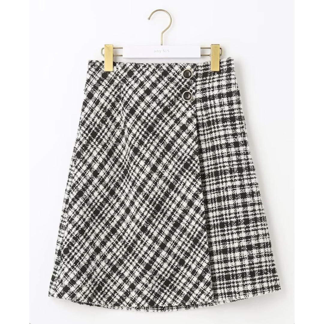 anySiS(エニィスィス)のツイードラップミニ スカート レディースのスカート(ミニスカート)の商品写真