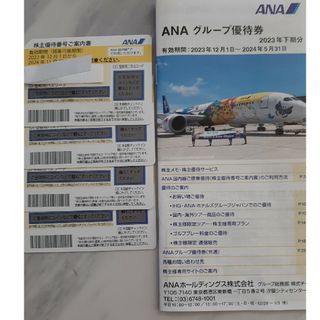 エーエヌエー(ゼンニッポンクウユ)(ANA(全日本空輸))のANA　優待　最新　4枚(航空券)