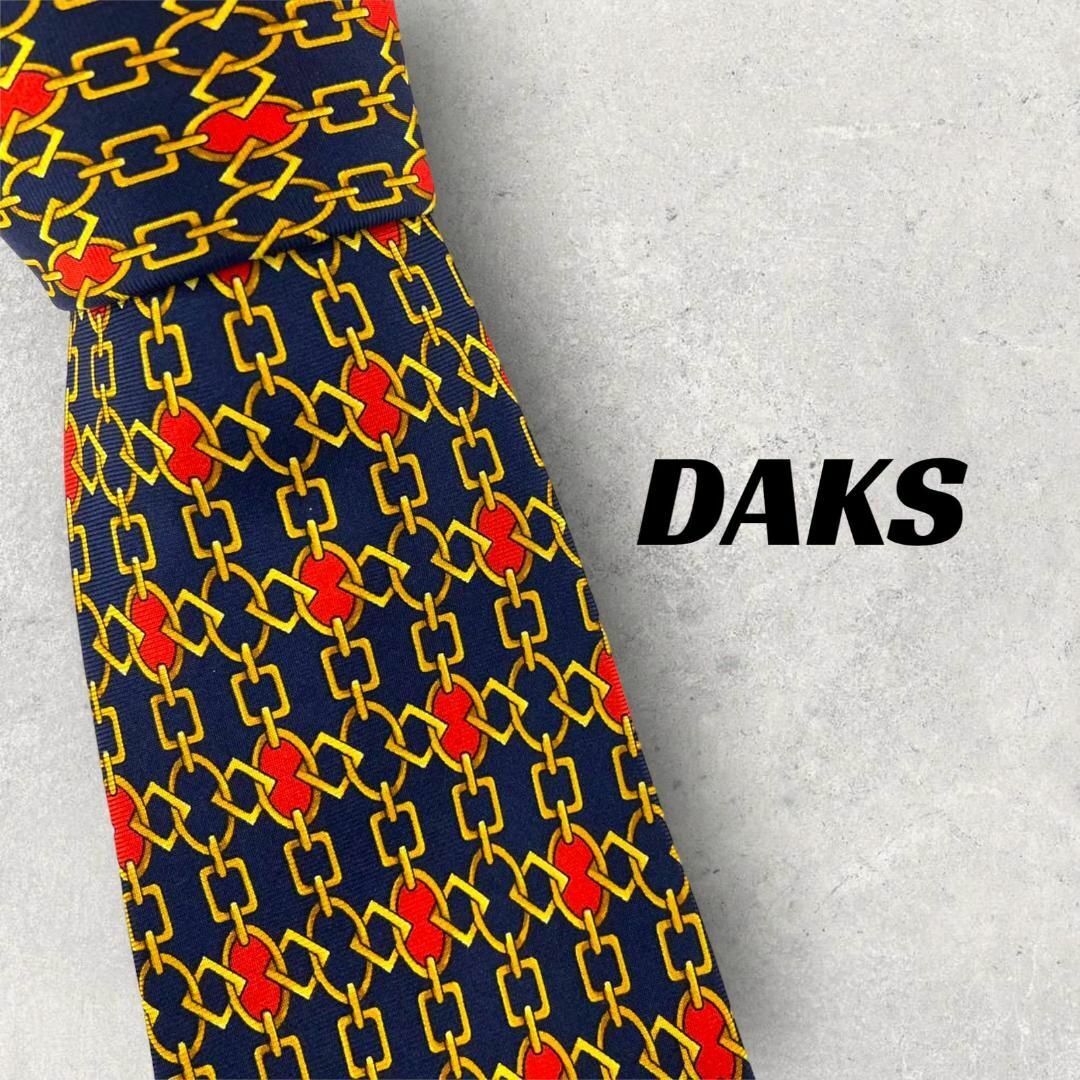 DAKS(ダックス)の【5161】良品！DAKS ネクタイ　ネイビー系 メンズのファッション小物(ネクタイ)の商品写真