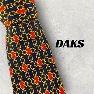 ダックス(DAKS)の【5161】良品！DAKS ネクタイ　ネイビー系(ネクタイ)