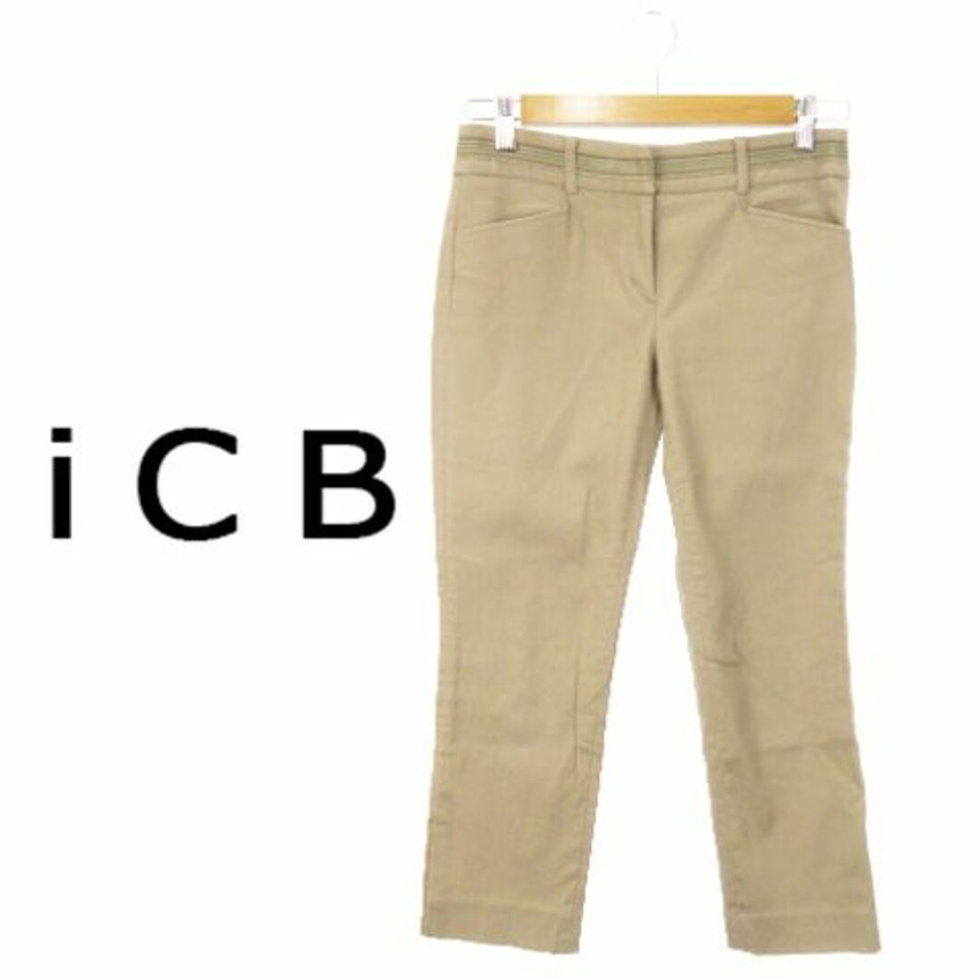 ICB(アイシービー)のiCB クロップドパンツ サブリナ ライン 7 茶 231020MN1R レディースのパンツ(クロップドパンツ)の商品写真