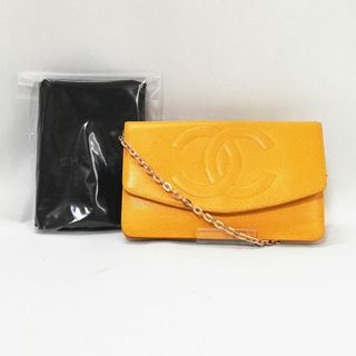 シャネル(CHANEL)の【美品級】CHANEL（シャネル）キャビアスキン　長財布　チェーン付き　ショルダ(財布)