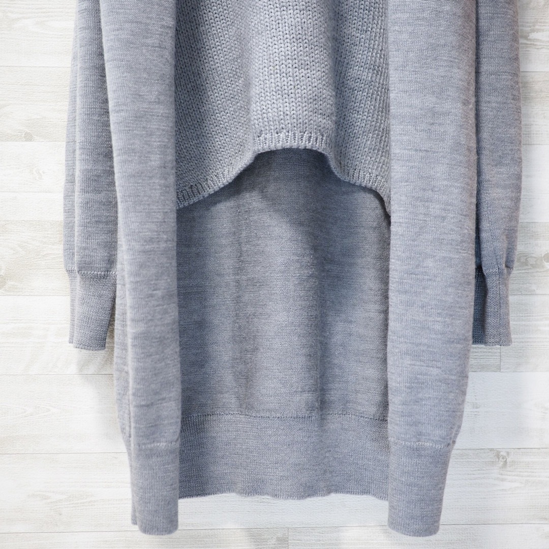 COMME des GARCONS HOMME PLUS(コムデギャルソンオムプリュス)のCDG HOMME PLUS 17AW レイヤードロングニット-Gray/M メンズのトップス(ニット/セーター)の商品写真