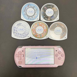 プレイステーションポータブル(PlayStation Portable)のPSP 3000 ブロッサム・ピンク　ソフトセット(携帯用ゲーム機本体)