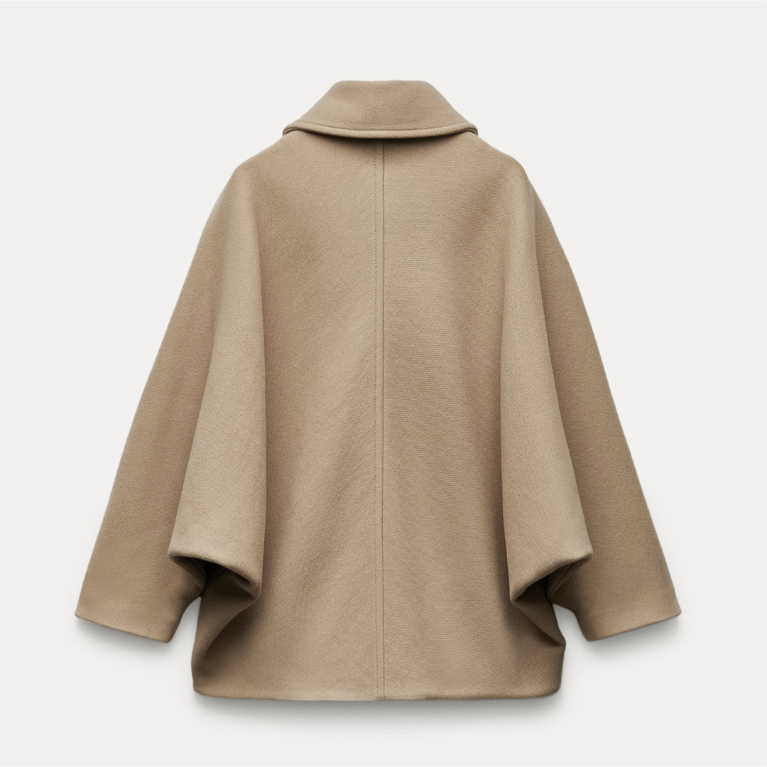 ZARA(ザラ)のZARA ショート コート ウールブレンド オーバーサイズ  今期完売  レディースのジャケット/アウター(チェスターコート)の商品写真