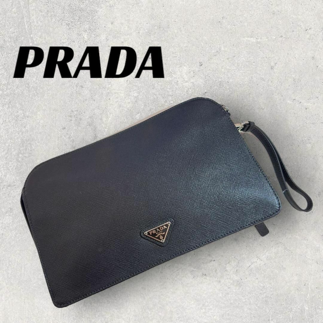 PRADA(プラダ)の【美品】PRADA クラッチバッグ　セカンドバッグ　サフィアーノ メンズのバッグ(その他)の商品写真
