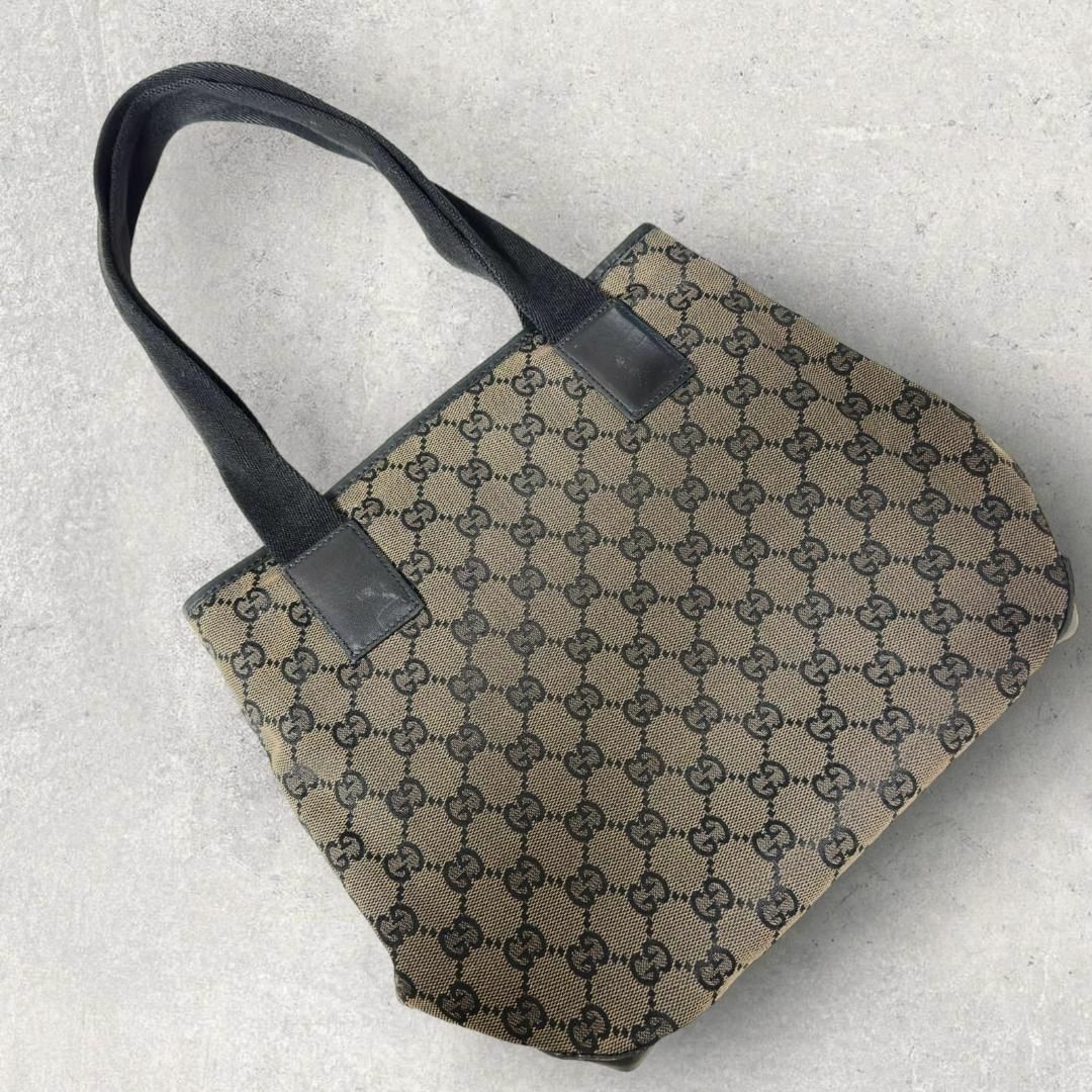 Gucci(グッチ)の【519】良品！GUCCI ハンドバッグ　GGキャンバス　ブラック メンズのバッグ(トートバッグ)の商品写真