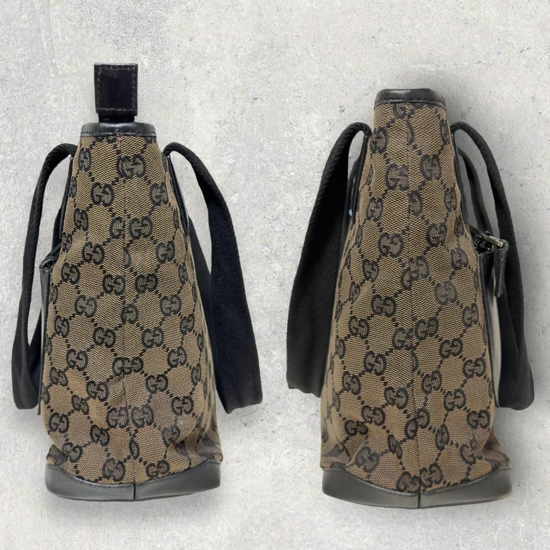 Gucci(グッチ)の【519】良品！GUCCI ハンドバッグ　GGキャンバス　ブラック メンズのバッグ(トートバッグ)の商品写真