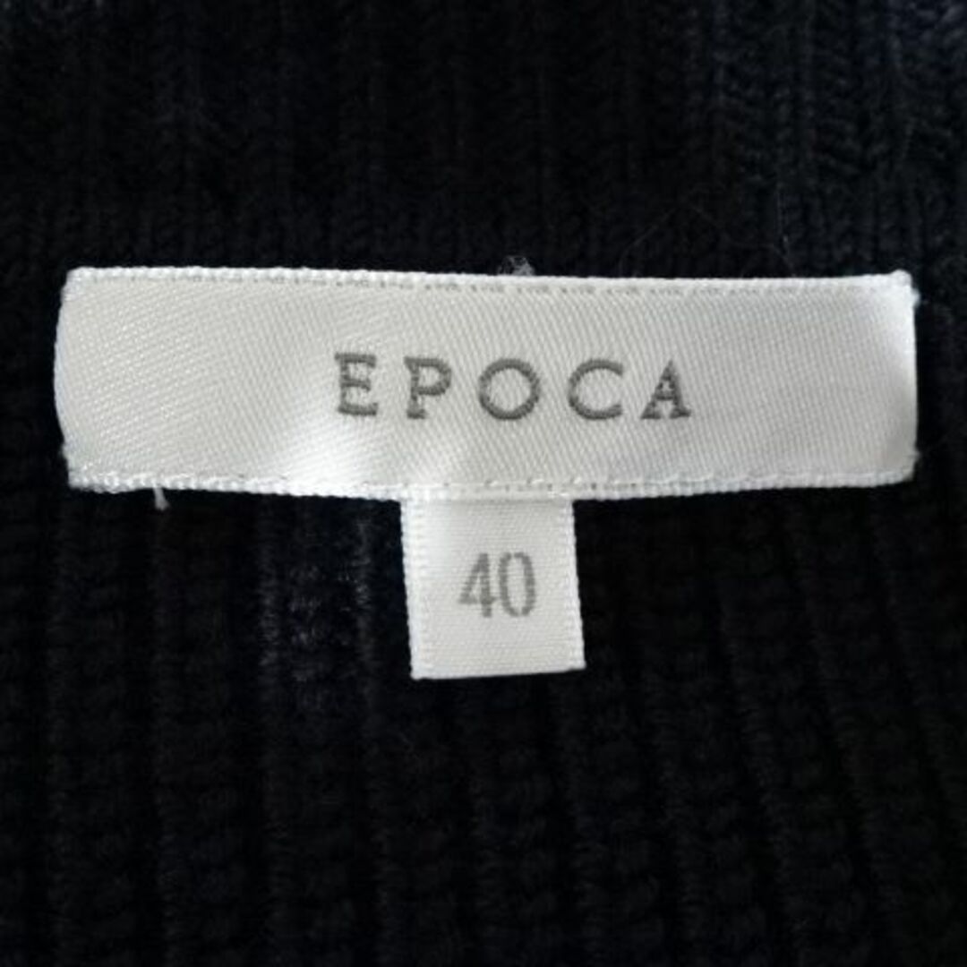 EPOCA(エポカ)の【美品】EPOCAエポカニットワンピース　40　ブラック　ウール レディースのワンピース(ひざ丈ワンピース)の商品写真