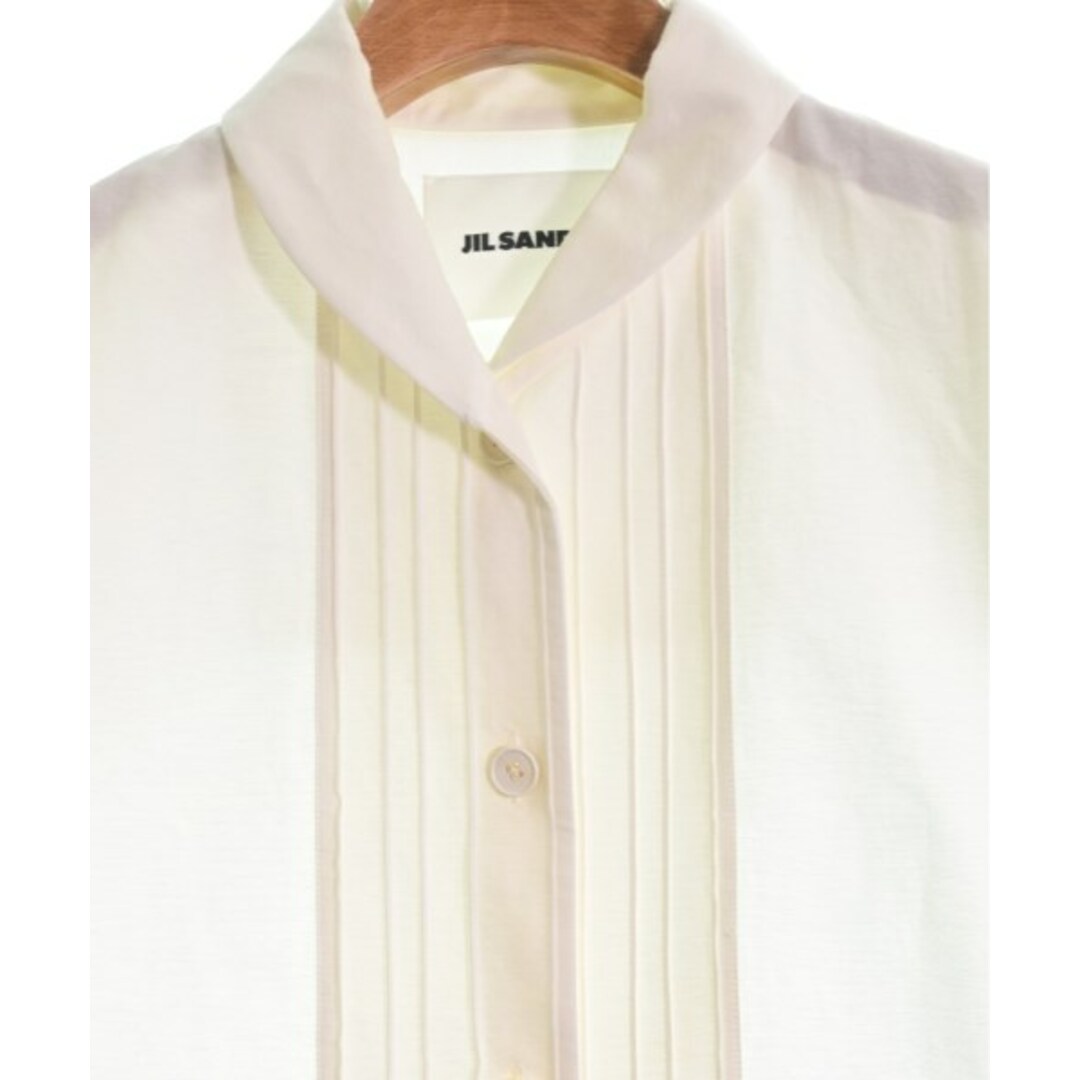 Jil Sander(ジルサンダー)のJIL SANDER ジルサンダー ブラウス 36(XS位) 白 【古着】【中古】 レディースのトップス(シャツ/ブラウス(長袖/七分))の商品写真