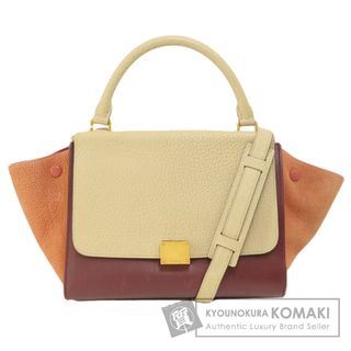 セリーヌ(celine)のCELINE トラペーズ 2WAY ハンドバッグ レザー スウェード レディース(ハンドバッグ)