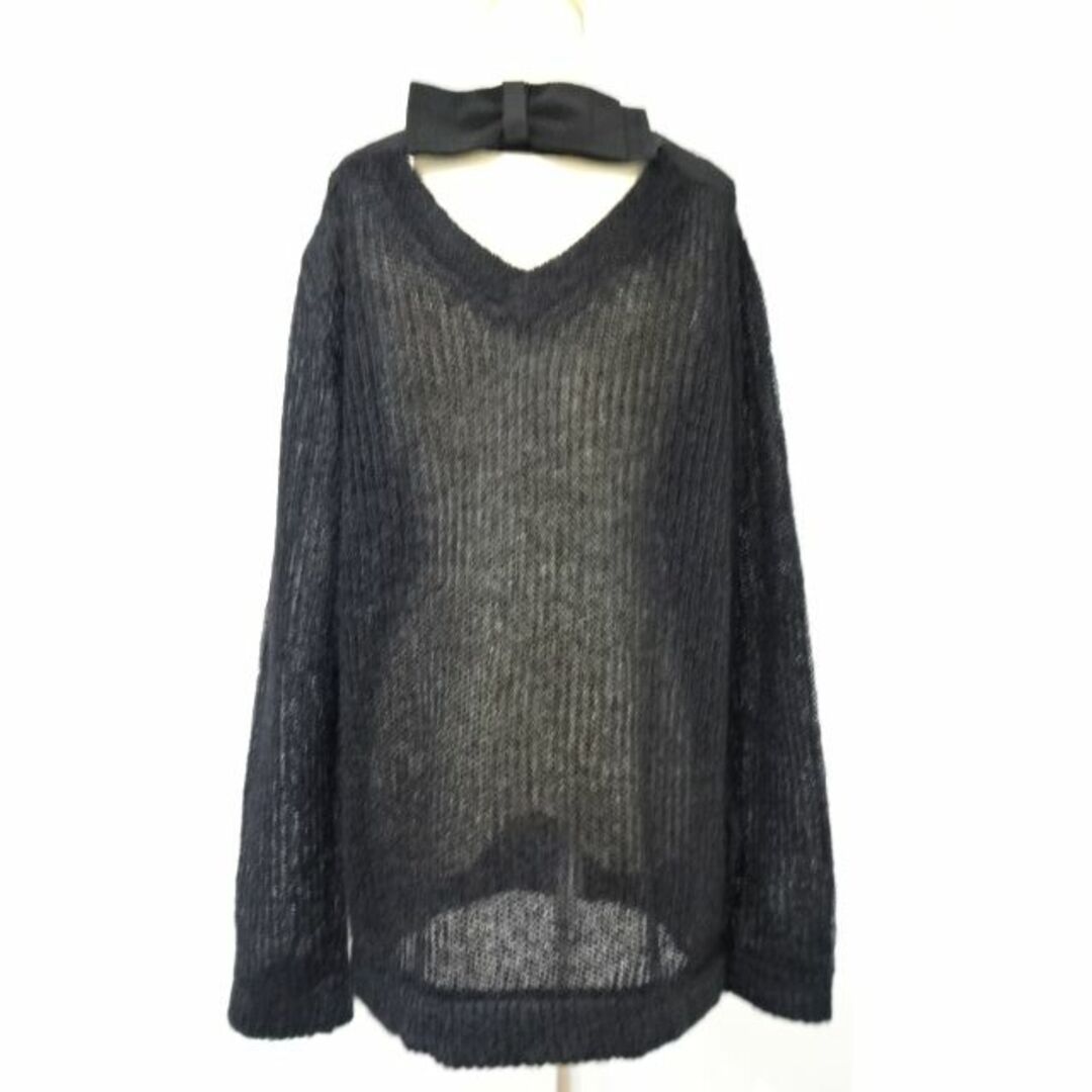 PRADA knit ニット リボン 40 黒