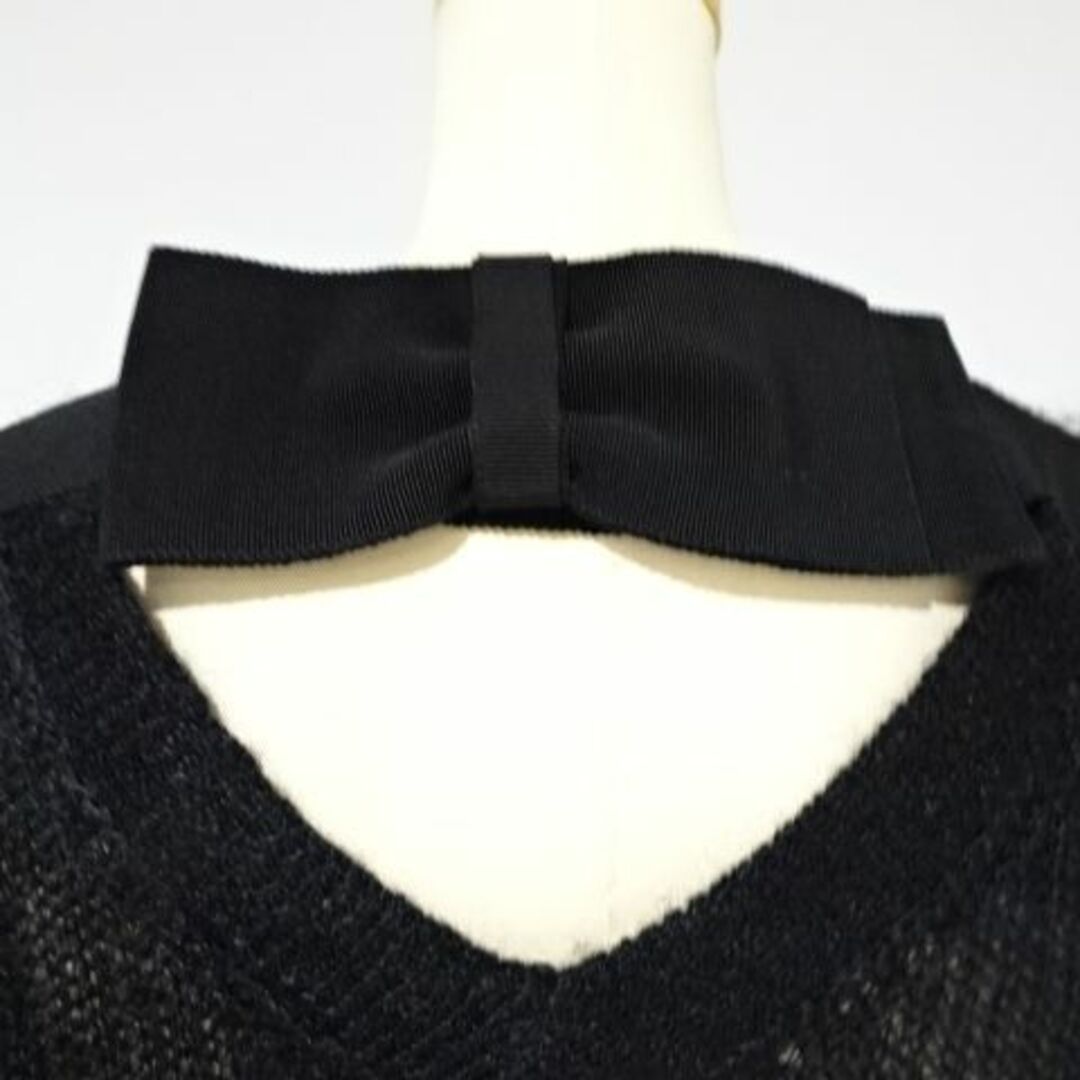 PRADA knit ニット リボン 40 黒