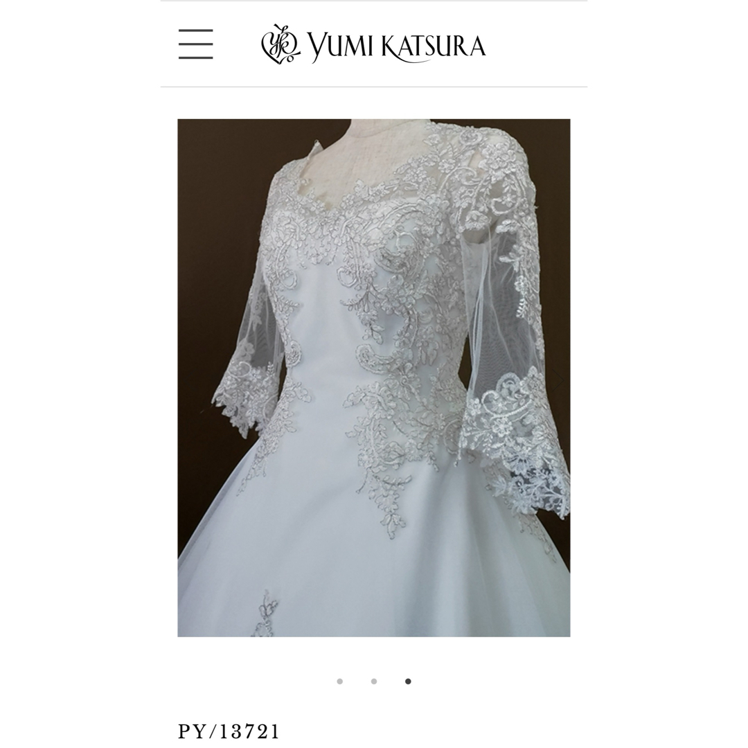 YUMI KATSURA(ユミカツラ)の桂由美　YUMI KATSURA  ウエディングドレス　7号　PY/13721 レディースのフォーマル/ドレス(ウェディングドレス)の商品写真