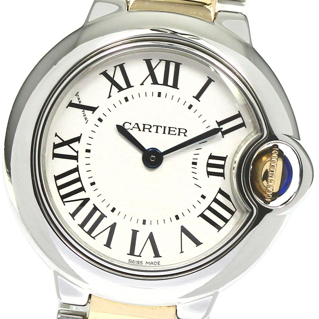 Cartier(カルティエ)のカルティエ CARTIER W69007Z3 バロンブルー SM YGコンビ クォーツ レディース 良品 _792469 レディースのファッション小物(腕時計)の商品写真