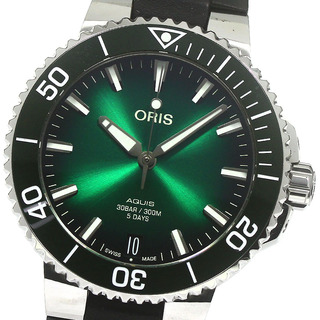 オリス(ORIS)のオリス ORIS 01 400 7769 4157 アクイス デイト 自動巻き メンズ 美品 箱・保証書付き_792204(腕時計(アナログ))
