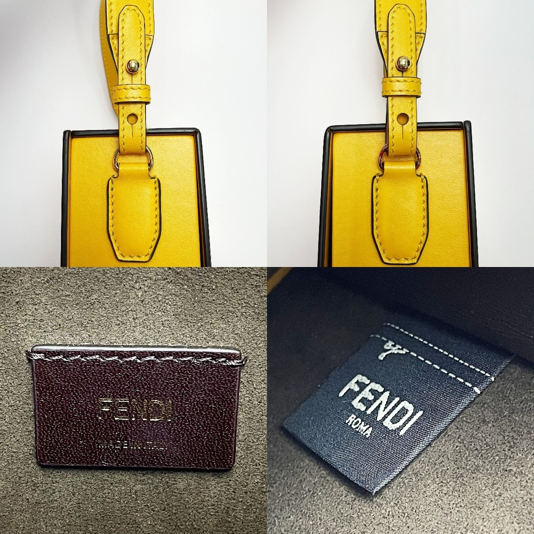 FENDI(フェンディ)の☆☆FENDI フェンディ ボックス型ショルダーバッグ 8BT339ADP6F1EEV イエロー レディース レザー ゴールド金具 布袋有 レディースのバッグ(ショルダーバッグ)の商品写真