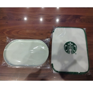 スターバックスコーヒー(Starbucks Coffee)のスターバックス　福袋　マルチケース　カフェプレート　2枚組　セット　スタバ(ノベルティグッズ)