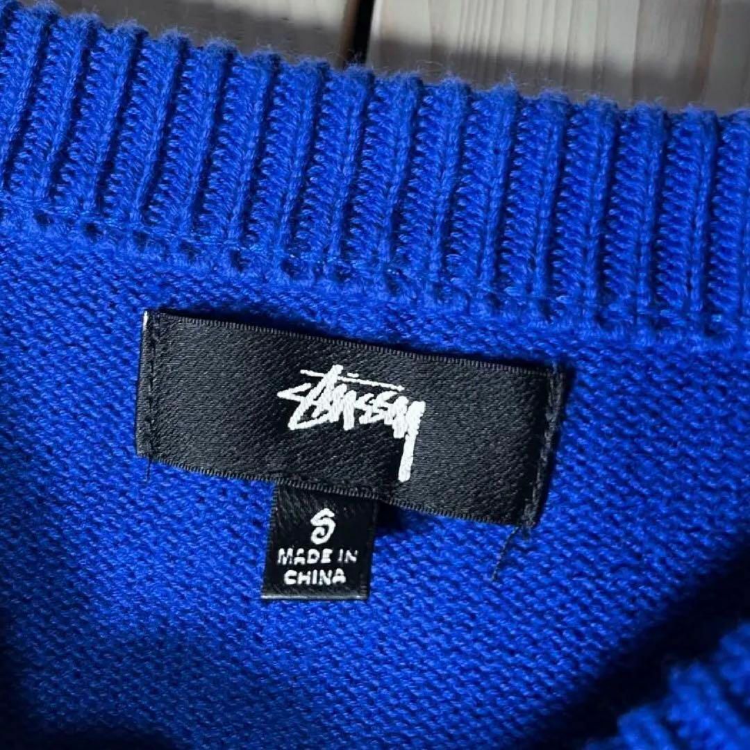 STUSSY(ステューシー)の【良品 S】ステューシー 7ゲージ ストックロゴ ニット ベスト コットン メンズのトップス(ベスト)の商品写真