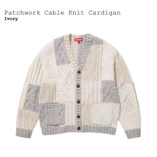 シュプリーム(Supreme)のSUPREME - Patchwork Cable Knit Cardigan(カーディガン)