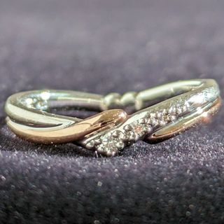 スタージュエリー(STAR JEWELRY)の532 スタージュエリーダイヤリングK10PGWG1.4g0.02ct(リング(指輪))