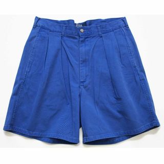 ポロラルフローレン(POLO RALPH LAUREN)の90s USA製 ポロ ラルフローレン ツータック コットン チノ ショートパンツ 青 34★05 ショーツ オールド クラシック チノパン(ショートパンツ)