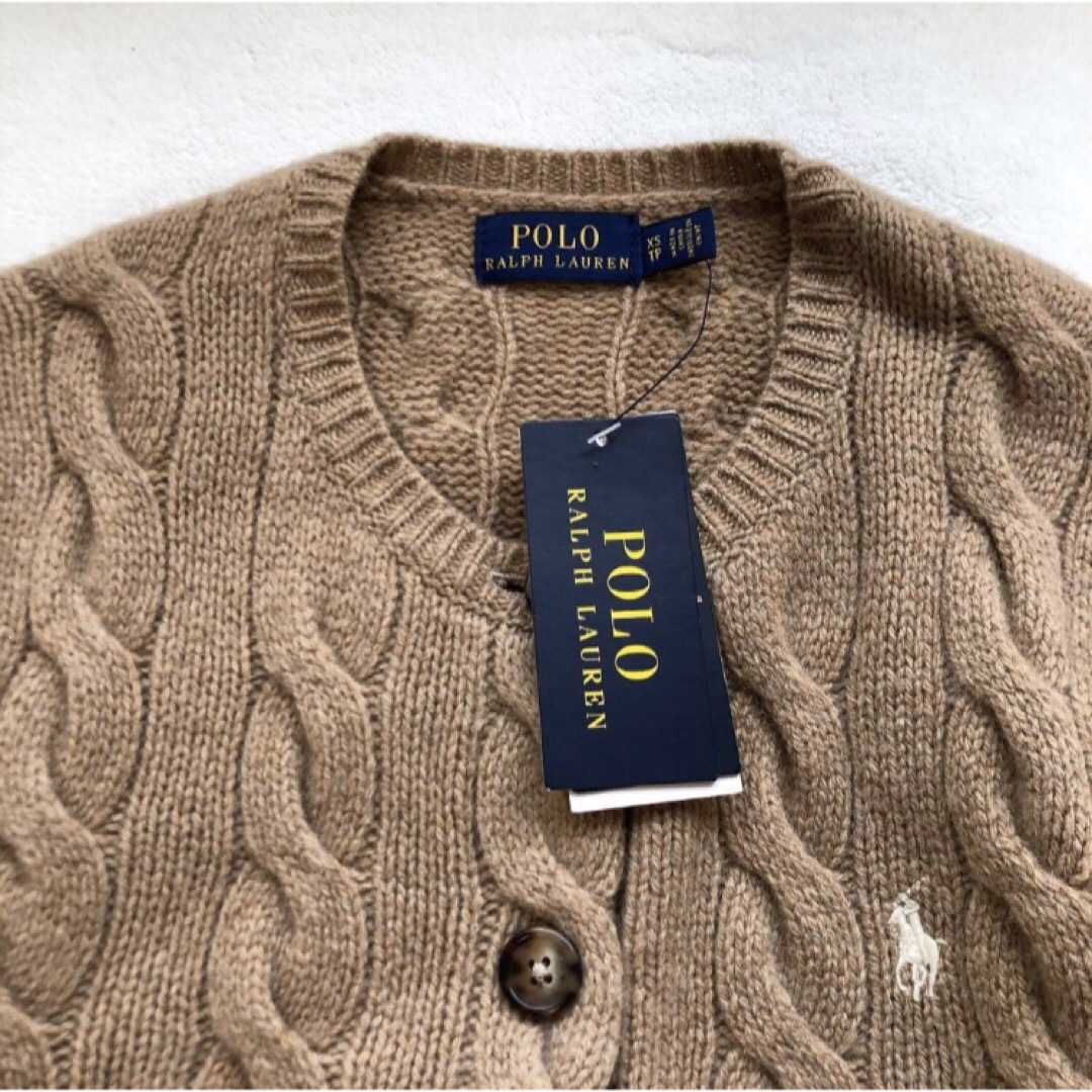 POLO RALPH LAUREN(ポロラルフローレン)の新品　RALPH LAUREN ラルフローレン　ケーブル　ニット　カーディガン レディースのトップス(カーディガン)の商品写真