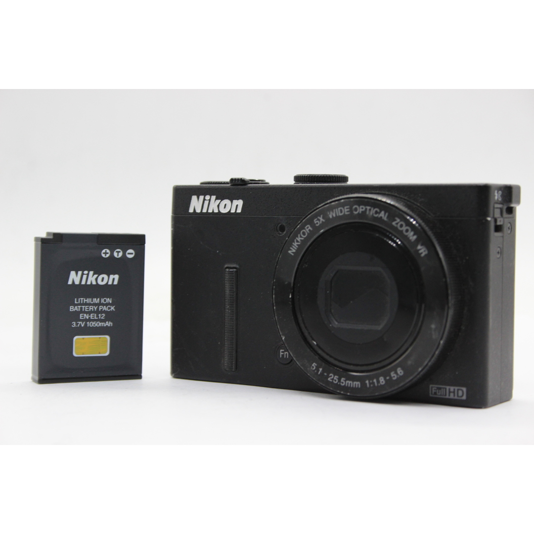 支払い発送詳細【返品保証】 ニコン Nikon Coolpix P340 ブラック 5x Wide バッテリー付き コンパクトデジタルカメラ  s5841