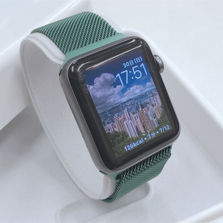 アップルウォッチ(Apple Watch)のアップルウォッチ series3  黒 42mm Apple  Watch 時計(その他)
